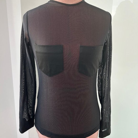 A Wear Black Net Top Size Small - Picture 1 of 4